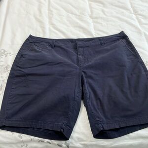 Lane Bryant Navy Blue Bermuda Shorts